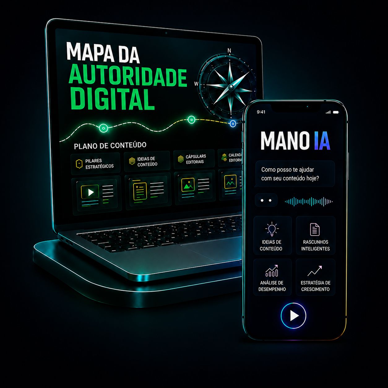 Mapa da Autoridade Digital e MANO IA